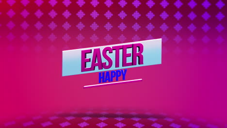 Modern-Happy-Easter-with-squares-pattern-on-red-gradient