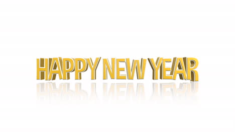Yellow-Happy-New-Year-cartoon-text-on-white-gradient-color