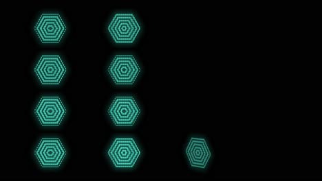 Hexagons-pattern-with-pulsing-neon-green-led-light-3