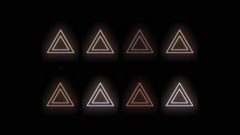Triangles-pattern-with-pulsing-neon-yellow-led-light-4