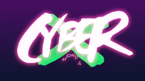 Cyber-Monday-with-neon-green-cross-on-purple-gradient