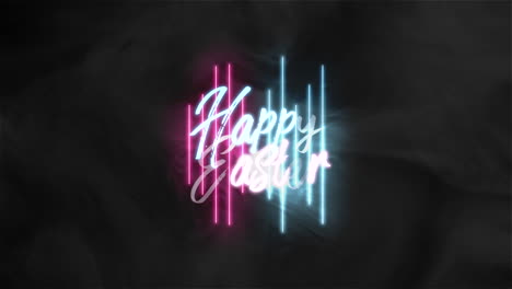 Happy-Easter-with-neon-red-and-blue-lines-on-black-gradient
