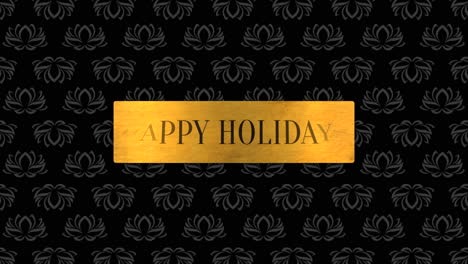 Happy-Holidays-with-flowers-pattern-on-black-gradient