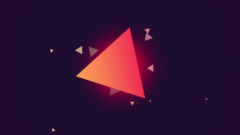 Triángulos-Rojos-Degradados-De-Mosca-En-Degradado-Azul