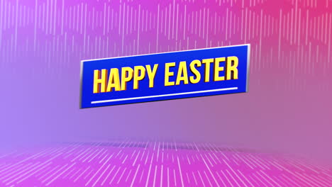 Modern-Happy-Easter-with-lines-pattern-on-pink-gradient