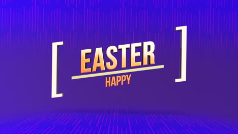 Modern-Happy-Easter-with-lines-pattern-on-blue-gradient
