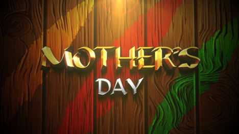 Mother-Day-text-on-wood-with-colorful-lines