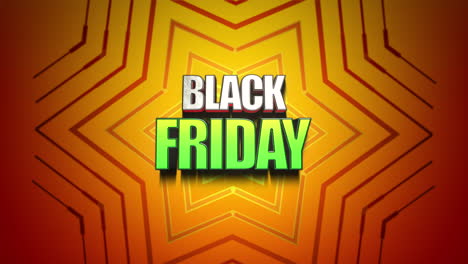Black-Friday-cartoon-text-with-lines-pattern-on-orange-texture