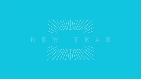 Feliz-Año-Nuevo-Con-Líneas-En-Azul-Degradado-Moderno