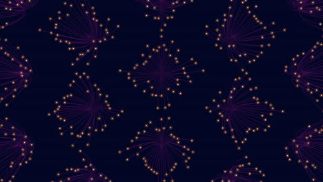 Neon-cubes-pattern-with-glitters-and-lines-on-black-gradient