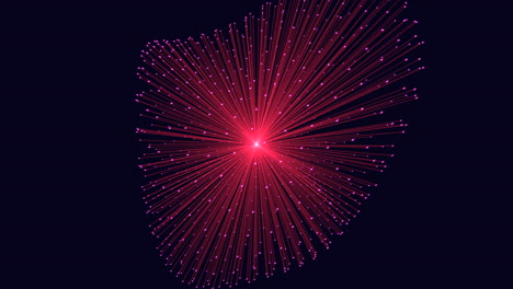 Futuristische-Geometrische-Form-Mit-Neonglitter-Und-Linien-Auf-Schwarzer-Galaxie