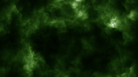 Futuristische-Bewegung-Spiralförmige-Grüne-Sturmwolken-Im-Dunklen-Himmel