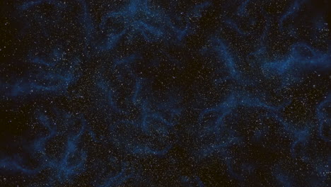 Universe-with-flying-dust-in-dark-blue-clouds