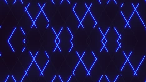 Pulsspur-Neonblaues-Linienmuster-Auf-Schwarzem-Farbverlauf