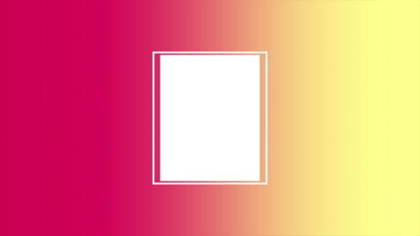 Weißes-Quadrat-Im-Roten-Und-Gelben-Farbverlauf