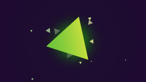 Fly-gradient-green-triangles-in-blue-space
