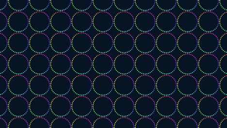 Patrón-De-Círculos-Geométricos-De-Arco-Iris-De-Neón-Transparente-En-Filas