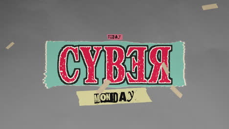 Cyber-Montag-Auf-Papier-Hipster-Textur