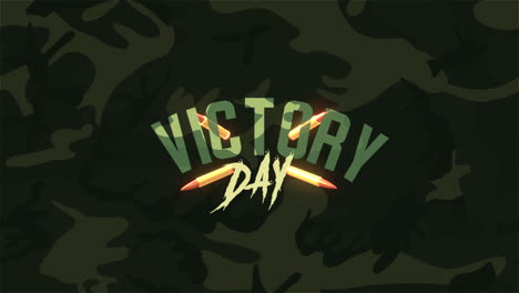 Tag-Des-Sieges-Mit-Militärischen-Gönnern-Auf-Militärischer-Textur