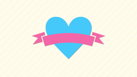 Blue-heart-and-pink-ribbon-on-stripped-gradient