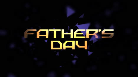 Fathers-Day-text-with-flying-blue-triangles-on-black-gradient