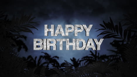 Happy-Birthday-with-tropical-trees-in-jungle