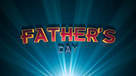 Colorful-Fathers-Day-cartoon-text-on-blue-texture-with-beams-rays