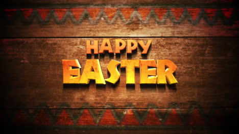 Happy-Easter-text-on-wood-with-national-pattern