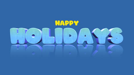 Frohe-Feiertage-Cartoon-Text-Auf-Blauem-Farbverlauf