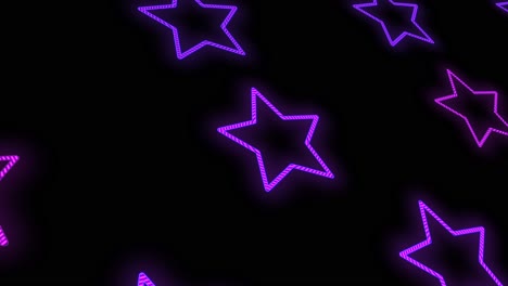 Pulsing-neon-stars-pattern-with-led-light-in-casino-style
