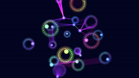 Digital-pattern-with-fantasy-neon-spheres-with-dots-and-lines-in-dark-space