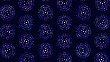 Digital-pattern-with-abstract-neon-flowers-in-rows-on-black-gradient