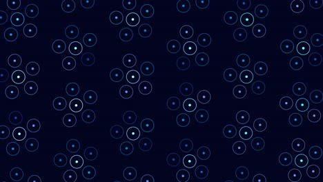 Digital-pattern-with-abstract-neon-rings-in-rows-on-black-gradient