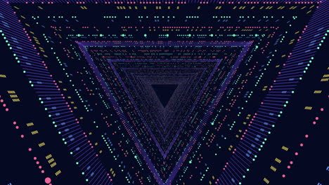 Futuristic-triangles-with-neon-dots-and-lines-in-vertigo-on-dark-gradient