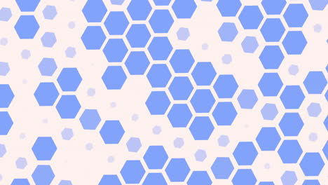 Blaue-Sechsecke,-Nahtloses-Geometrisches-Muster