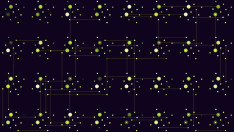 Seamless-connected-neon-cubes-pattern-with-dots-on-black-gradient