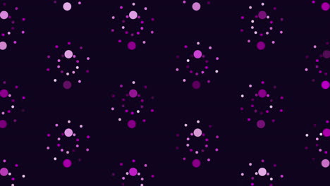 Seamless-neon-circles-pattern-with-dots-on-black-gradient
