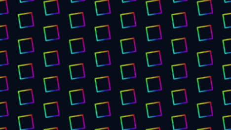 Digitales-Cyberpunk-Neon-Pulsspurwürfelmuster-In-Reihen-Auf-Schwarzem-Farbverlauf