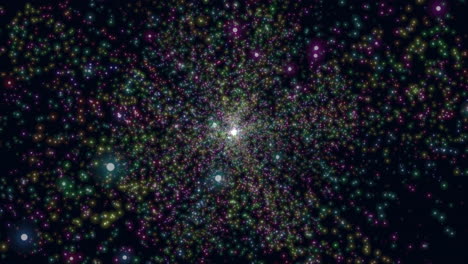 Random-flying-glitters-with-neon-led-light-from-big-bang-in-dark-galaxy