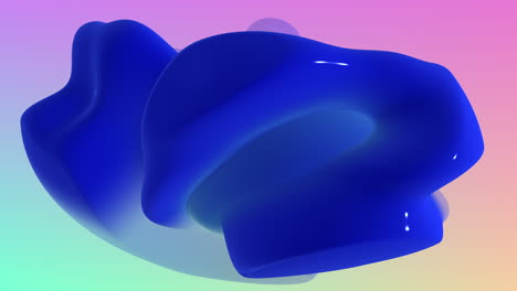 Fantasy-abstract-blue-geometric-shape-on-gradient