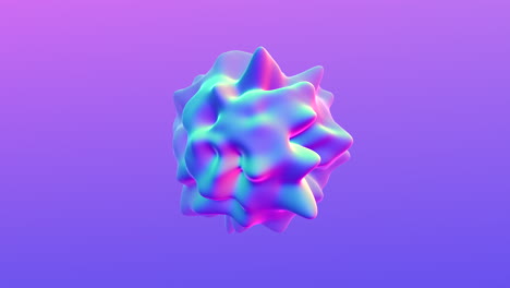 Regenbogen-Fantasie-Neon-abstrakte-Geometrische-Form-Auf-Violettem-Farbverlauf