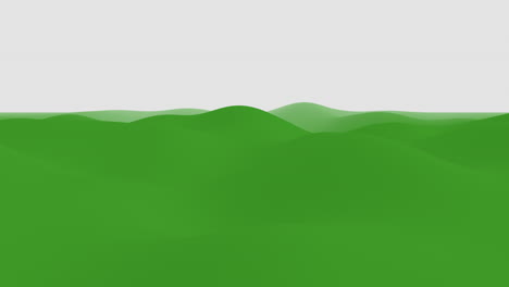 Flüssige-Und-Elegante-Grüne-Wellen-Auf-Weißem-Farbverlauf