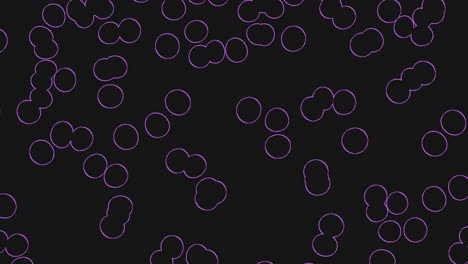 Puntos-Geométricos-Púrpuras-Líquidos-Monocromáticos-En-Filas
