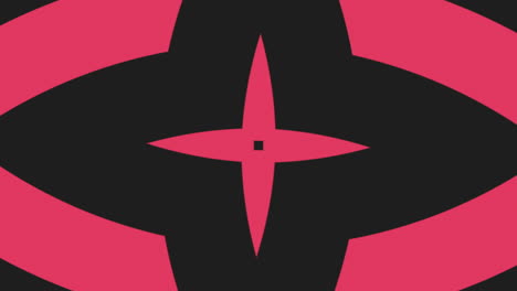 Ilusión-De-Patrón-Geométrico-Rojo-Sobre-Degradado-Negro