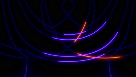 Digital-neon-laser-lines-in-dark-space