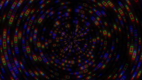 Spiral-digital-neon-led-dots-pattern-with-glitch-effect