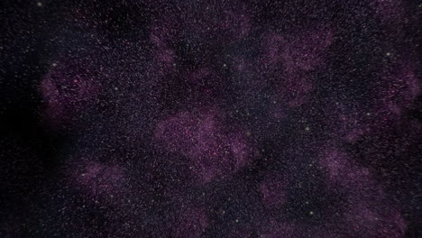 Dunkles-Universum-Mit-Fliegendem-Staub-Und-Glitzern-Mit-Violetten-Wolken