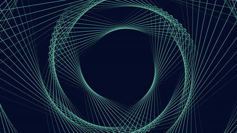 Futuristische-Und-Spiralförmige-Grüne-Geometrische-Dreiecke-In-Dunkler-Galaxie