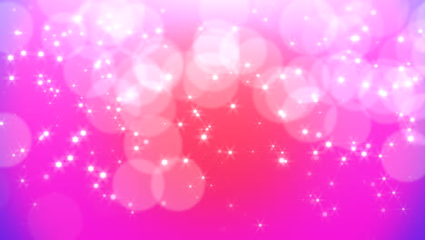 Flying-pink-glitters-and-bokeh-on-shiny-night-sky