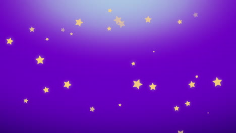 Estrellas-Doradas-Voladoras-En-El-Cielo-Nocturno-Brillante